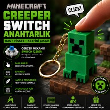 Minecraft Creeper Clicky Switch Anahtarlık | Mekanik Tuşlu Eğlenceli Anahtarlık