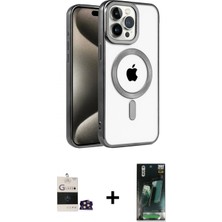 Pileli Store Pilelistore™ iPhone 14 Pro Max Kılıf Eksen Form Koleksiyonu - Şeffaf 360 Full Body Arka Koruyucu + Bilvis Titan Kamera Lens - Gd