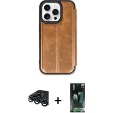 Marsilyan™- iPhone 15 Pro Max Kılıf Zirve Yansıma Serisi - Siyah 360 Mat Full Body Arka Koruyucu + Raze Metal Kamera Lens - Lt