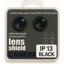Sorvia Iphone 13 Uyumlu Kamera Lens Koruyucu Siyah/silver Darbe Çizilme Önleyici 9h (Yüksek Çözünürlüklü - Parlak - Güçlü - Dayanıklı )