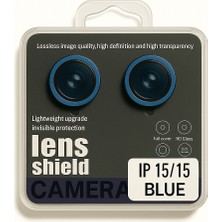 Sorvia Iphone 15 / 15 Plus Uyumlu Kamera Lens Koruyucu Titanium/blue Darbe Çizilme Önleyici 9h (Yüksek Çözünürlüklü - Parlak - Güçlü - Dayanıklı )