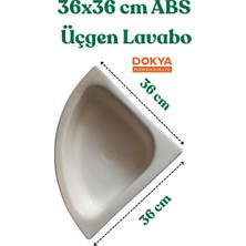 Dokya Dizayn Karavan & Tekne Evye Üçgen Köşe Lavabo 36X36CM - Abs Malzeme