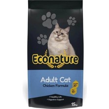Econature Plus Yetişkin Kuru Kedi Maması Tavuk Etli 15 kg (13,5+1,5 kg Bonus Paket)