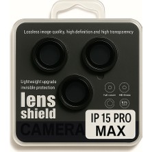 Sorvia Iphone 15 Pro / 15 Pro Max Uyumlu Kamera Lens Koruyucu Black/silver/titanium/blue Darbe Çizilme Önleyici 9h (Yüksek Çözünürlüklü - Parlak - Güçlü - Dayanıklı )