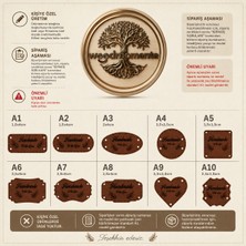 Wood Momente Woodmomente Kişiye Özel Taba Deri Etiket 50'li Paket