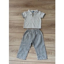 Simya Bebe - 2'li Takım. Keten Gömlek ve Pantolon - Erkek