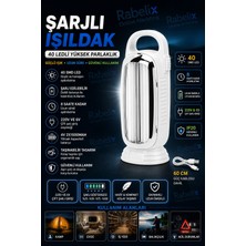 Rabelix Şarjlı Işıldak 40 Smd Ledli Kamp Lambası Acil Durum Deprem Feneri Taşınabilir El Lambası
