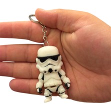 Star Wars Stormtrooper Chibi Anahtarlık – Hareketli 3D Baskı Figür Anahtarlık