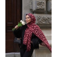Revam Collection Ceylan Bambi Desen Pamuk Soft Şal Bordo %70 Pamuk Günlük Kullanım İçin Rahat