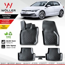Wöller Volkswagen Golf 8 Paspas 2021 2026 Arası E Tsi Otomatik ve Manuel Uyumlu 3D Havuzlu Paspas