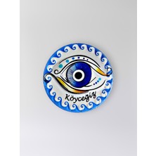 Mundy Köyceğiz Temalı Polyester Kabartmalı Nazar Magnet  Çap: 7 cm – Dekoratif Hediyelik Buzdolabı Süsü  (KOD:1231)