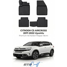 Otocraft Citroën C5 Aircross (2017-2022) Araca Özel 4d Karbon Havuzlu Oto Paspas Full Set 5 Parça