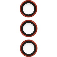 Zenvia Samsung Galaxy S23 Ultra Metal Kamera Lens - Kırmızı
