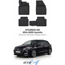 Otocraft Hyundai I20 (2014-2020) Araca Özel 4d Karbon Havuzlu Oto Paspas Full Set 5 Parça