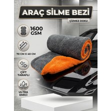 Roro Auto 1600 GSM Ultra Emici Çift Taraflı Araç Kurulama Havlusu 70x40 cm Hızlı Kuruma Özelliği
