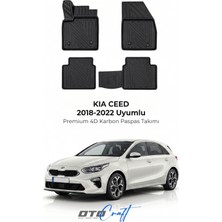 Otocraft Kia Ceed (2018-2022) Araca Özel 4d Karbon Havuzlu Oto Paspas Full Set 5 Parça