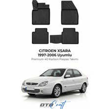 Otocraft Citroën Xsara (1997-2006) Araca Özel 4d Karbon Havuzlu Oto Paspas Full Set 5 Parça