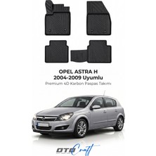 Otocraft Opel Astra H (2004-2009) Araca Özel 4d Karbon Havuzlu Oto Paspas Full Set 5 Parça