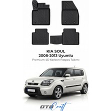 Otocraft Kia Soul (2008-2013) Araca Özel 4d Karbon Havuzlu Oto Paspas Full Set 5 Parça