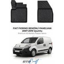 Otocraft Fiat Fiorino Benzinli Pv (2007-2019) Araca Özel 4d Karbon Havuzlu Oto Paspas Ön Kabin Full Set 2 Parça