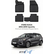 Otocraft Ford Kuga (2012-2019) Araca Özel 4d Karbon Havuzlu Oto Paspas Full Set 5 Parça