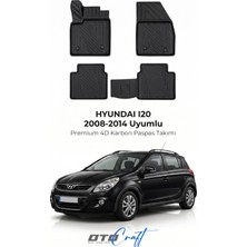 Otocraft Hyundai I20 (2008-2014) Araca Özel 4d Karbon Havuzlu Oto Paspas Full Set 5 Parça