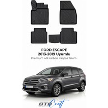 Otocraft Ford Escape (2013-2019) Araca Özel 4d Karbon Havuzlu Oto Paspas Full Set 5 Parça
