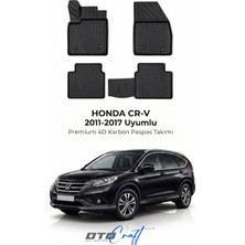 Otocraft Honda Cr V (2011-2017) Araca Özel 4d Karbon Havuzlu Oto Paspas Full Set 5 Parça