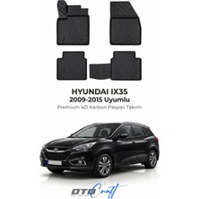 Otocraft Hyundai IX35 (2009-2015) Araca Özel 4d Karbon Havuzlu Oto Paspas Full Set 5 Parça