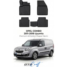 Otocraft Opel Combo (2011-2018) Araca Özel 4d Karbon Havuzlu Oto Paspas Full Set 5 Parça