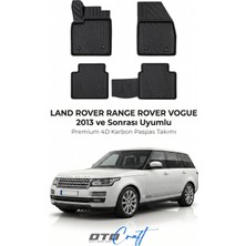 Otocraft Land Rover Range Rover Vogue (2013 ve Sonrası) Araca Özel 4d Karbon Havuzlu Oto Paspas Full Set 5 Parça