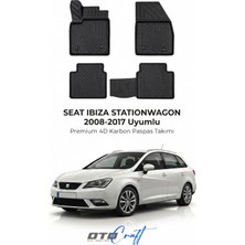 Otocraft Seat Ibiza Stationwagon (2008-2017) Araca Özel 4d Karbon Havuzlu Oto Paspas Full Set 5 Parça