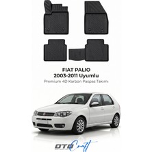 Otocraft Fiat Palio (2003-2011) Araca Özel 4d Karbon Havuzlu Oto Paspas Full Set 5 Parça