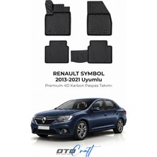 Otocraft Renault Symbol (2013-2021) Araca Özel 4d Karbon Havuzlu Oto Paspas Full Set 5 Parça