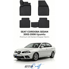 Otocraft Seat Cordoba Sedan (2002-2008) Araca Özel 4d Karbon Havuzlu Oto Paspas Full Set 5 Parça