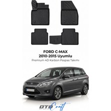 Otocraft Ford C Max (2010-2015) Araca Özel 4d Karbon Havuzlu Oto Paspas Full Set 5 Parça