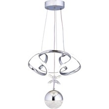 UltraMint Modern Krom Sarkıt LED Avize, Çok Renkli Işık Seçeneği