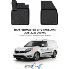 Otocraft Ram Promaster City Pv (2015-2022) Araca Özel 4d Karbon Havuzlu Oto Paspas Ön Kabin Full Set 2 Parça