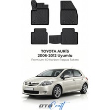 Otocraft Toyota Auris (2006-2012) Araca Özel 4d Karbon Havuzlu Oto Paspas Full Set 5 Parça