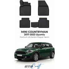 Otocraft Mını Countryman (2017-2023) Araca Özel 4d Karbon Havuzlu Oto Paspas Full Set 5 Parça