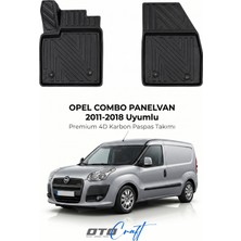 Otocraft Opel Combo Pv (2011-2018) Araca Özel 4d Karbon Havuzlu Oto Paspas Ön Kabin Full Set 2 Parça