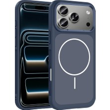 Apple iPhone 17 Pro Max Kılıf M-Safe Şarj Özellikli Metal Kamera Çerçeveli Zore Sanremo Silikon Kapak