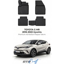 Otocraft Toyota C Hr (2016-2022) Araca Özel 4d Karbon Havuzlu Oto Paspas Full Set 5 Parça