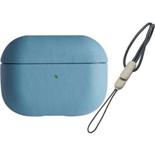 Eco Port Apple Airpods Pro 2 (2.nesil) 405 Deri Kılıf - Sierra Blue