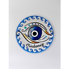 Mundy Ölüdeniz Temalı Polyester Kabartmalı Nazar Magnet  Çap: 7 cm – Dekoratif Hediyelik Buzdolabı Süsü  (KOD:1234)
