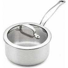GreenPan Premiere Pro 5-Ply Paslanmaz Çelik Cam Kapaklı Sosluk 16 cm / 1.58 L