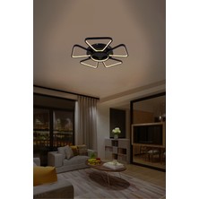 UltraMint Renkli Modern 6 Kollu LED Tavan Avizesi, Yıldız Formu, Geometrik Aydınlatma