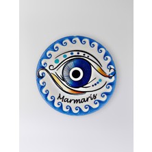 Mundy Marmaris Temalı Polyester Kabartmalı Nazar Magnet  Çap: 7 cm – Dekoratif Hediyelik Buzdolabı Süsü  (KOD:1236)