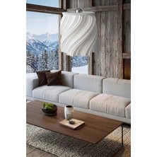 UltraMint Modern Sarkıt Tekli Avize, Krema Renk, 23X27 Cm, Salon, Mutfak, Oturma Odası