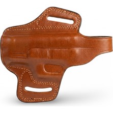 Rigor Universe Glock 19 17 23 Uyumlu %100 Hakiki Deri Pancake Owb Tabanca Kılıfı Kahverengi Sol El